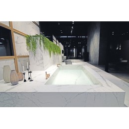 150*300/0.6 Syros Super Blanco-Gris Matt Polished Минеральная поверхность