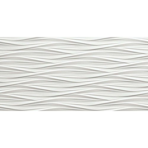 Настенная плитка глазурованная 3D Wind White Matt 40x80