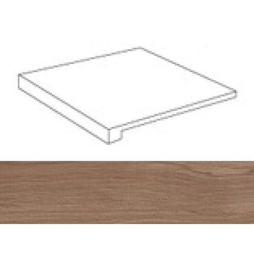 Керамогранит Неглазурованный Etic Noce Scalino Angolare SX