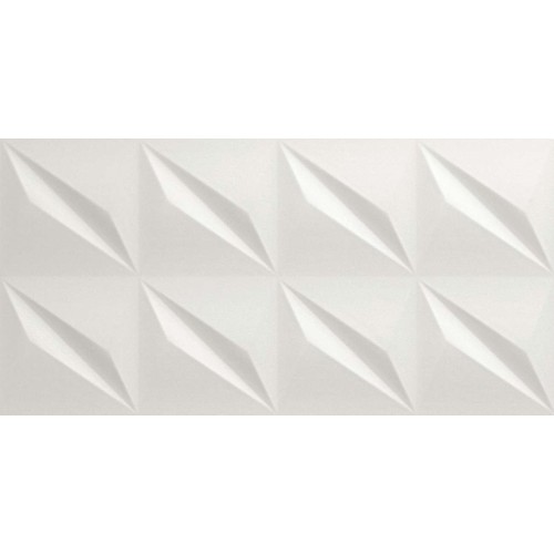 Настенная плитка глазурованная 3D Flash White Matt 40x80