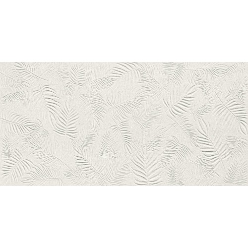 Настенная плитка глазурованная 3D Wall Carve Leaf White 40x80